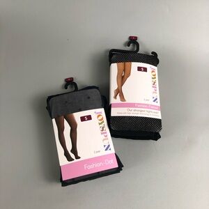 Joyspun Women's Fashion Fishnet 2Pack Bundle Size S